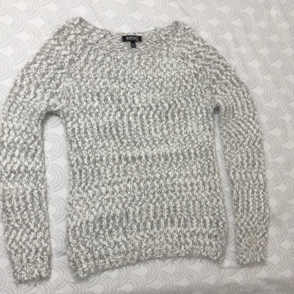 Buffalo fuzzy grey&white sweater. - Picture 1 of 4